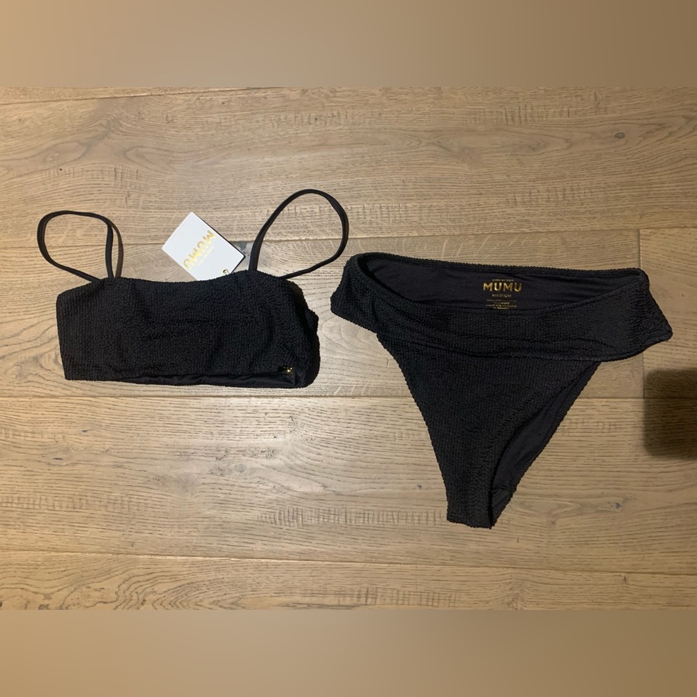 Show Me Your Mimi. Black High waisted Bikini top